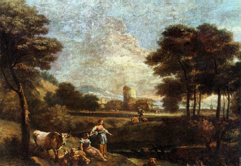 ZAIS, Giuseppe Landscape with Shepherds and Fishermen china oil painting image